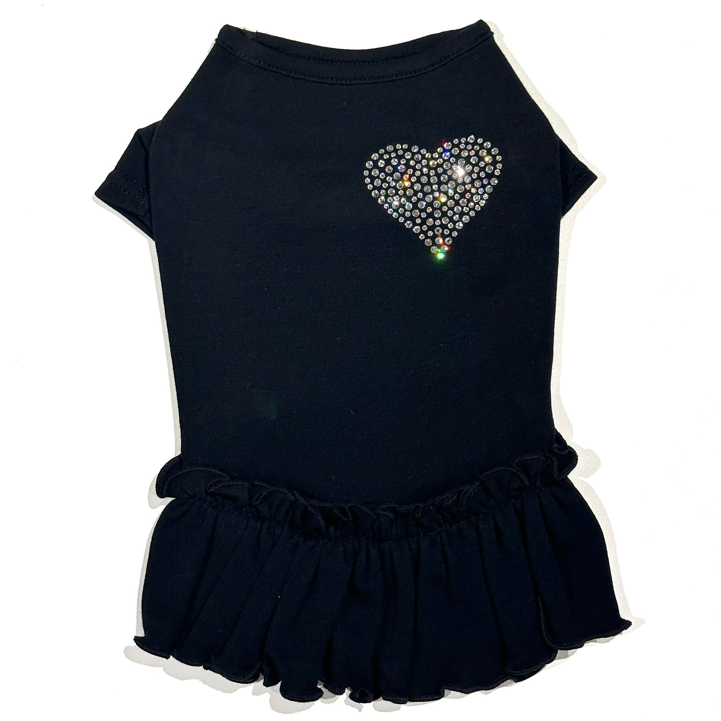 MEDIUM HEART/BLACK フリル付き