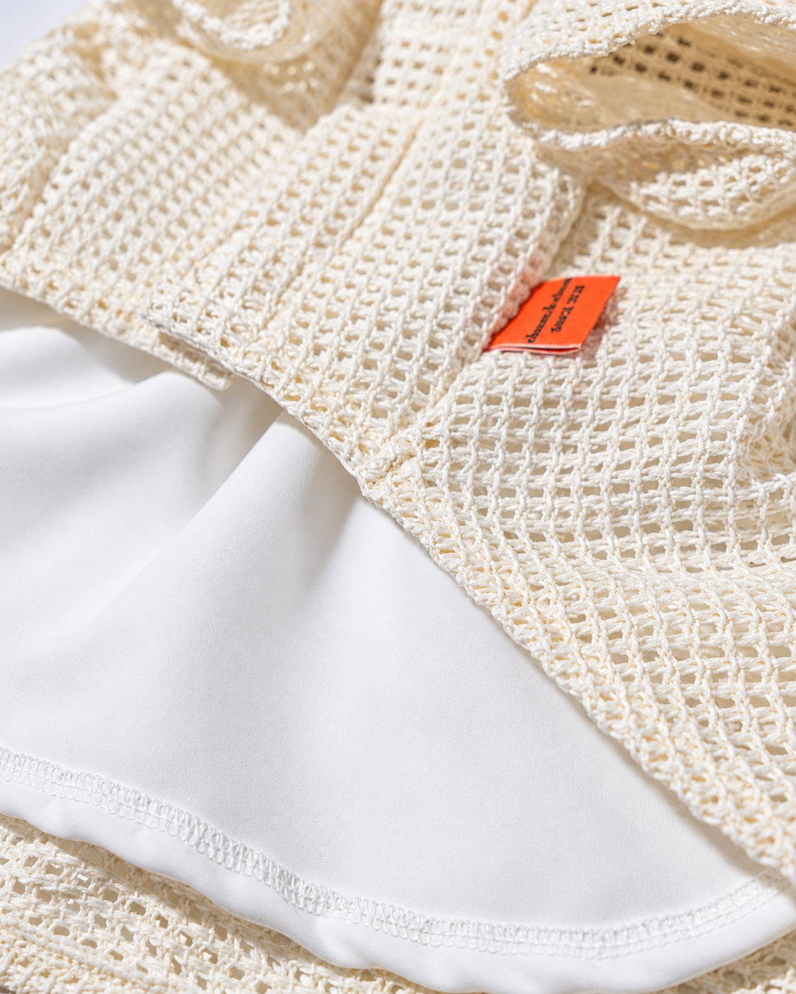 Gold Line Mesh Dressーアイボリー