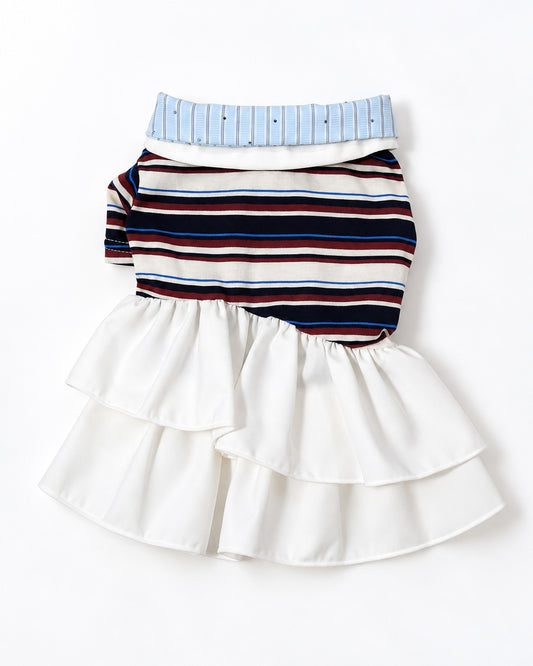 Double Collar Polo Dressーネイビー