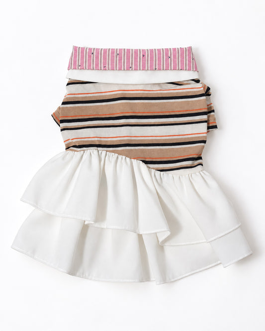 Double Collar Polo Dressーベージュ