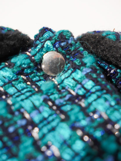 Classic Tweed Cape｜ターコイズ