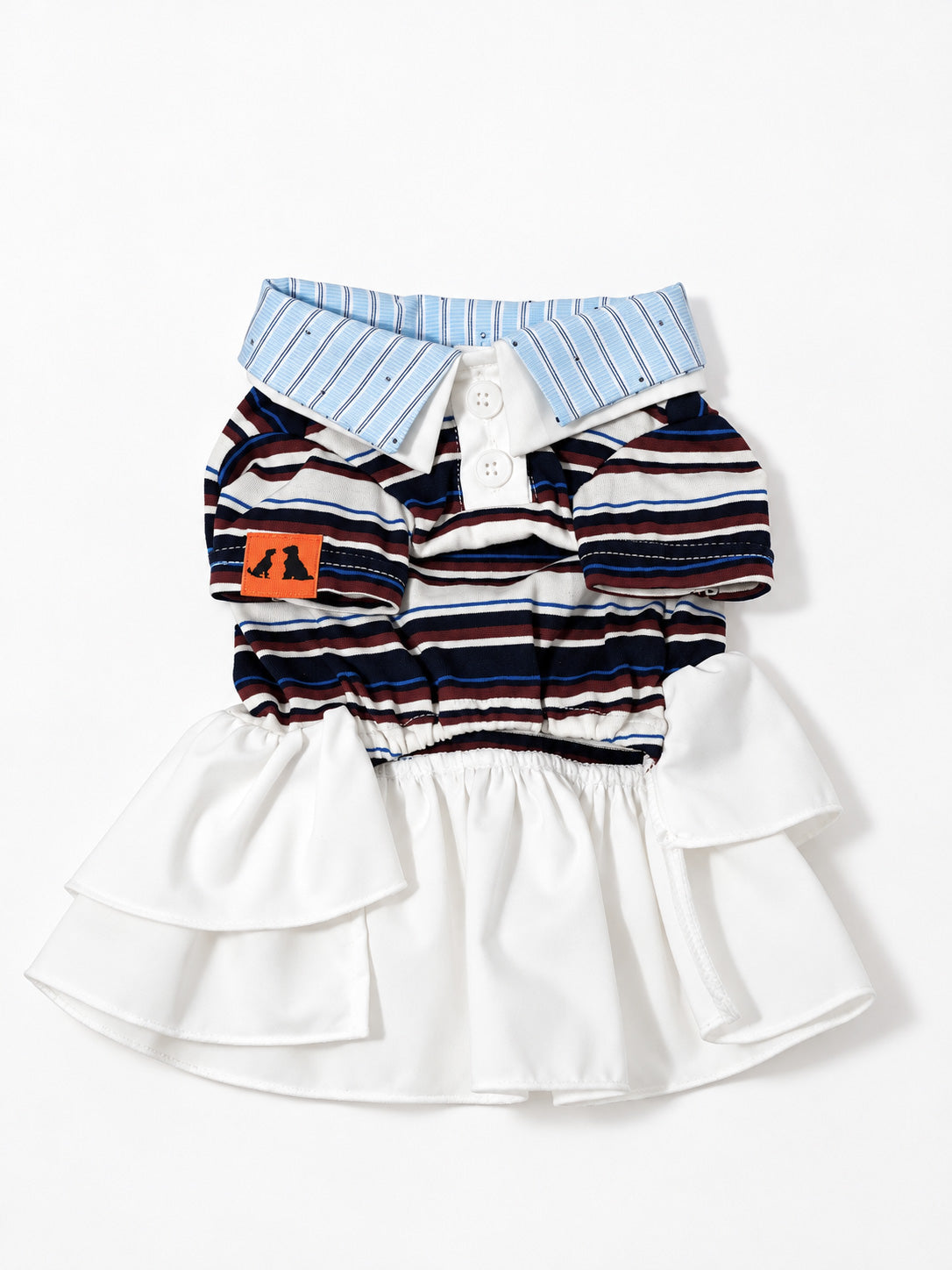 Double Collar Polo Dressーネイビー