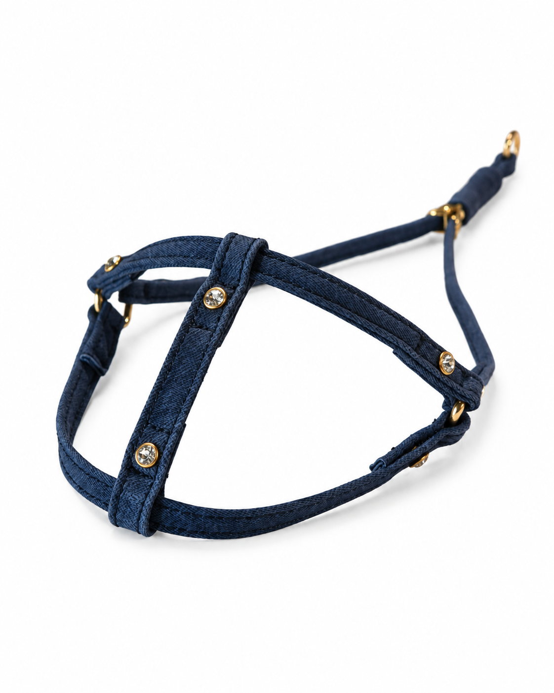 Hands-free dog leash, denim