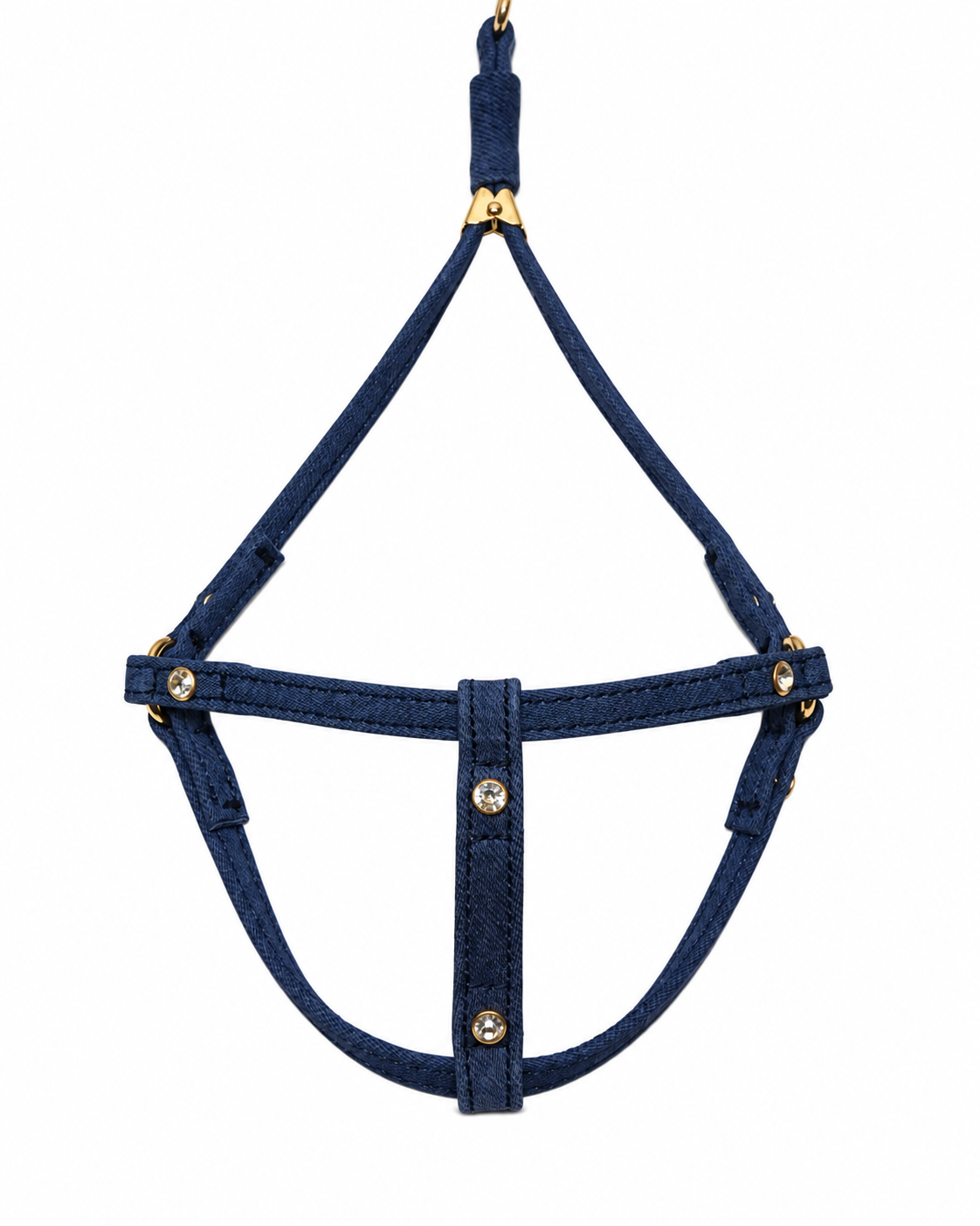 Hands-free dog leash, denim