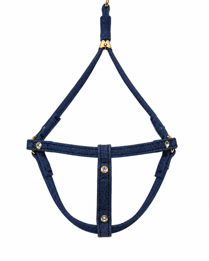Hands-free dog leash, denim