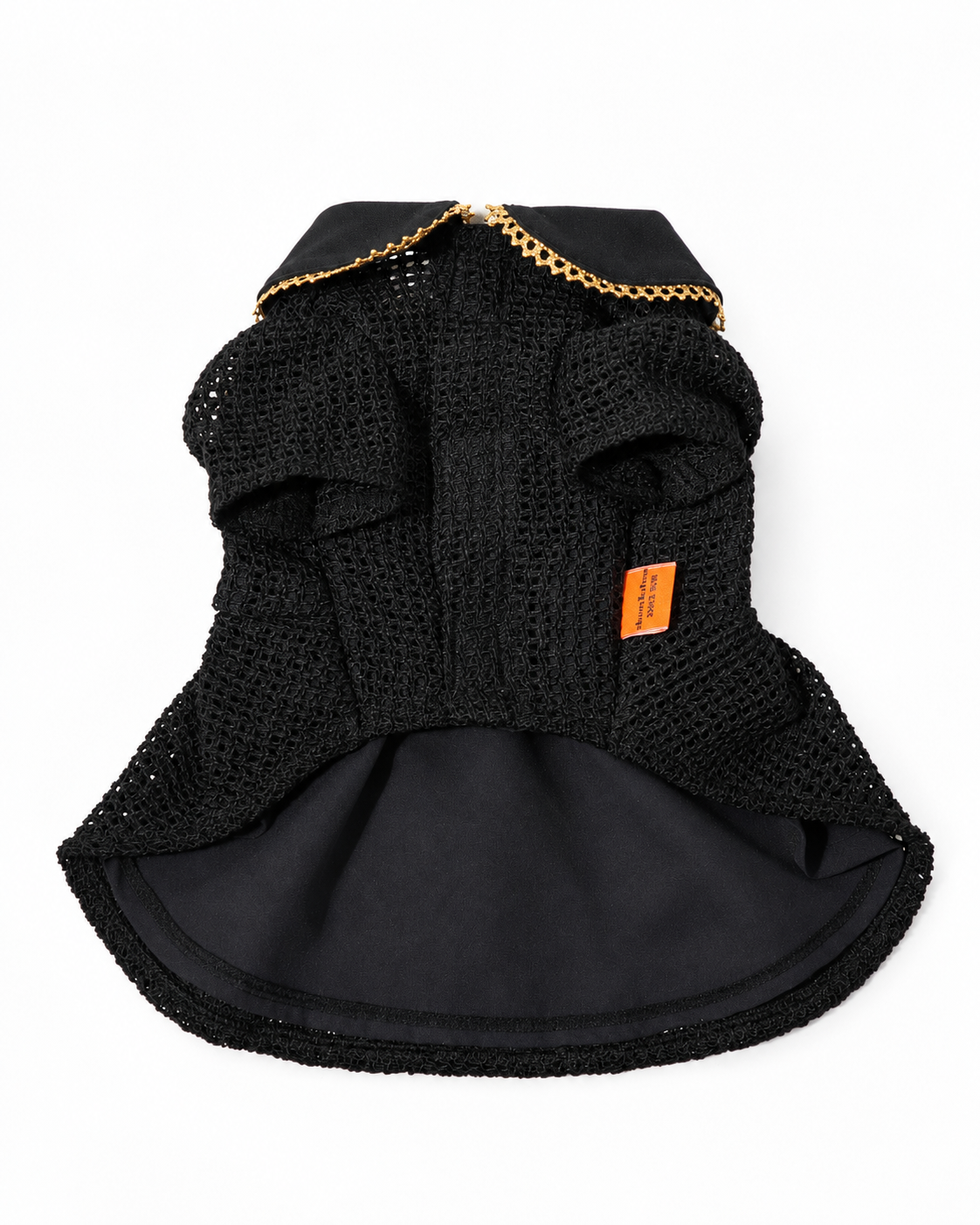 Gold Line Mesh Dressーブラック