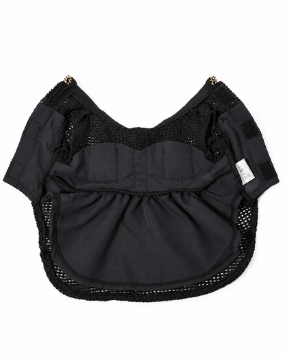 Gold Line Mesh Dressーブラック