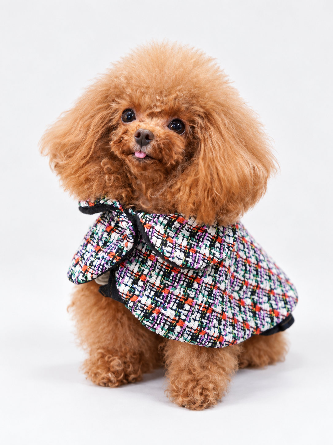 Classic Tweed Cape｜ベージュミックス
