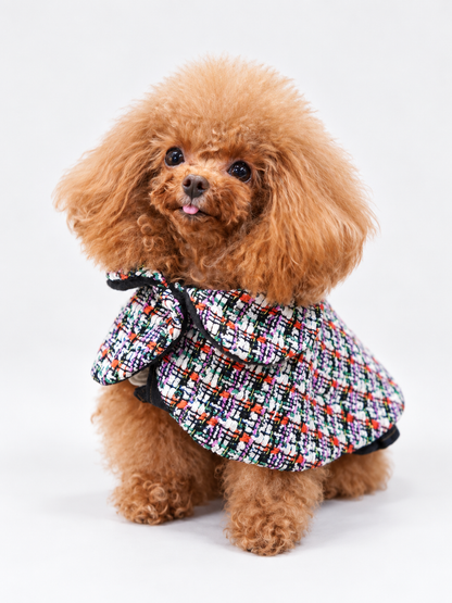 Classic Tweed Cape｜ベージュミックス