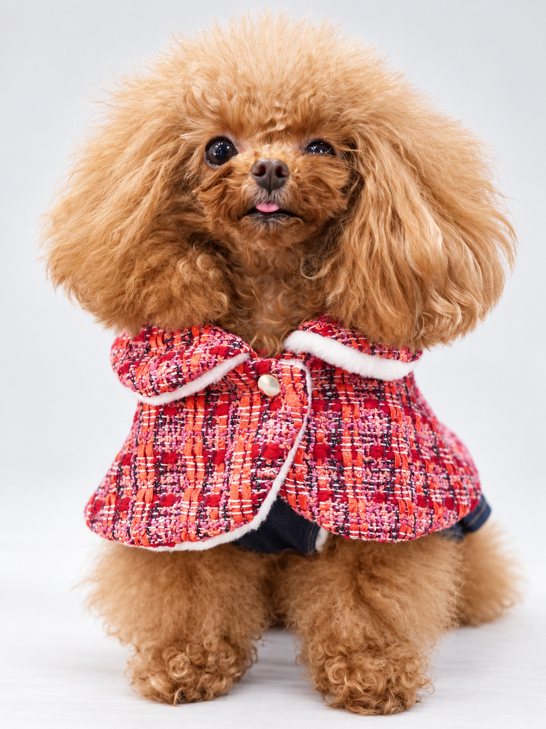 Classic Tweed Cape｜ベージュミックス