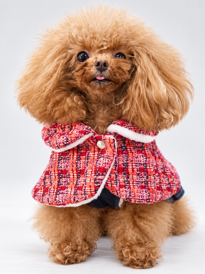Classic Tweed Cape｜ベージュミックス