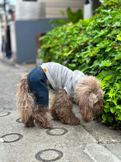 サロペット デニムパンツ