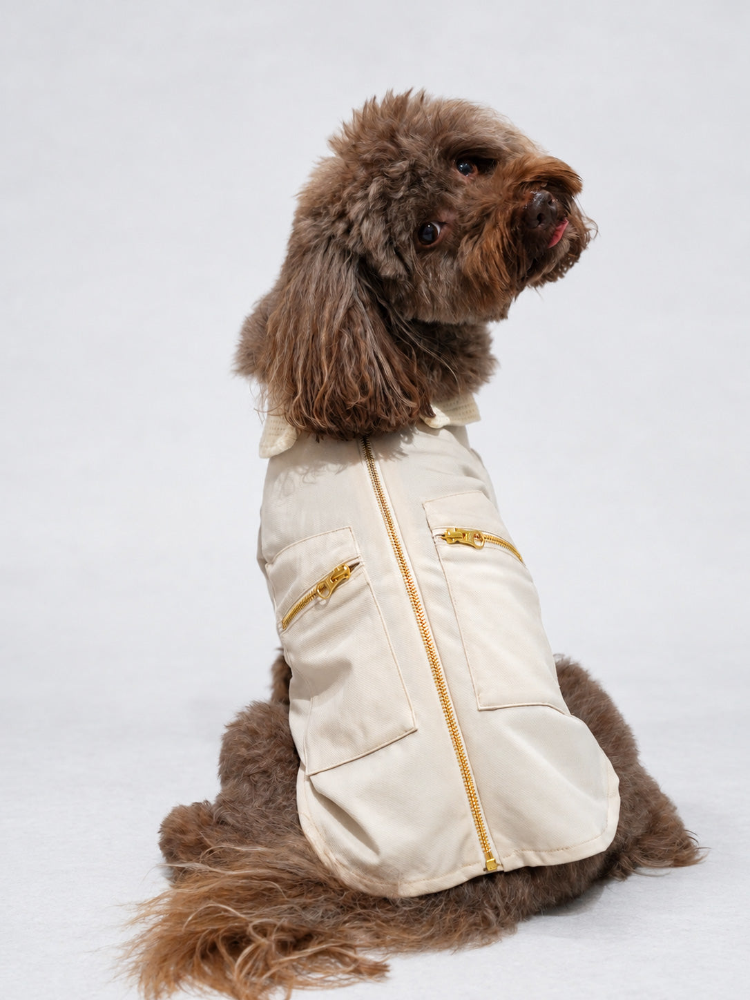 DOUBLE POCKET ZIP JACKET ー　アイボリー