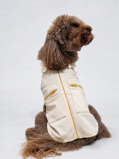 DOUBLE POCKET ZIP JACKET ー　アイボリー