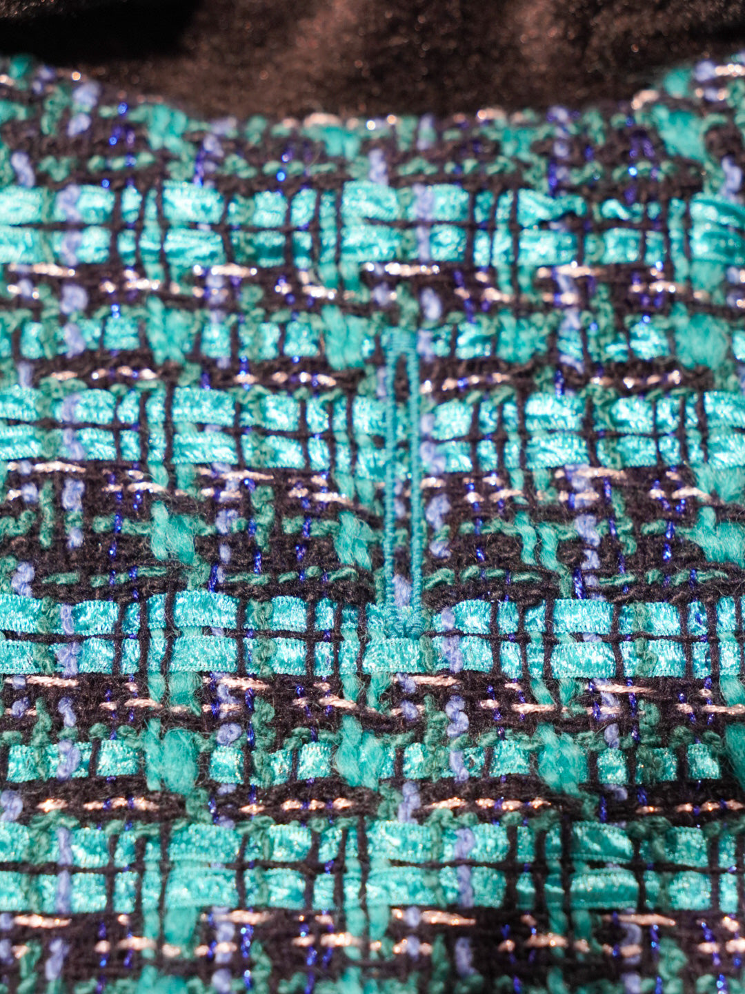 Classic Tweed Cape｜ターコイズ