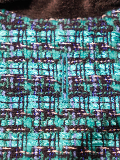 Classic Tweed Cape｜ターコイズ