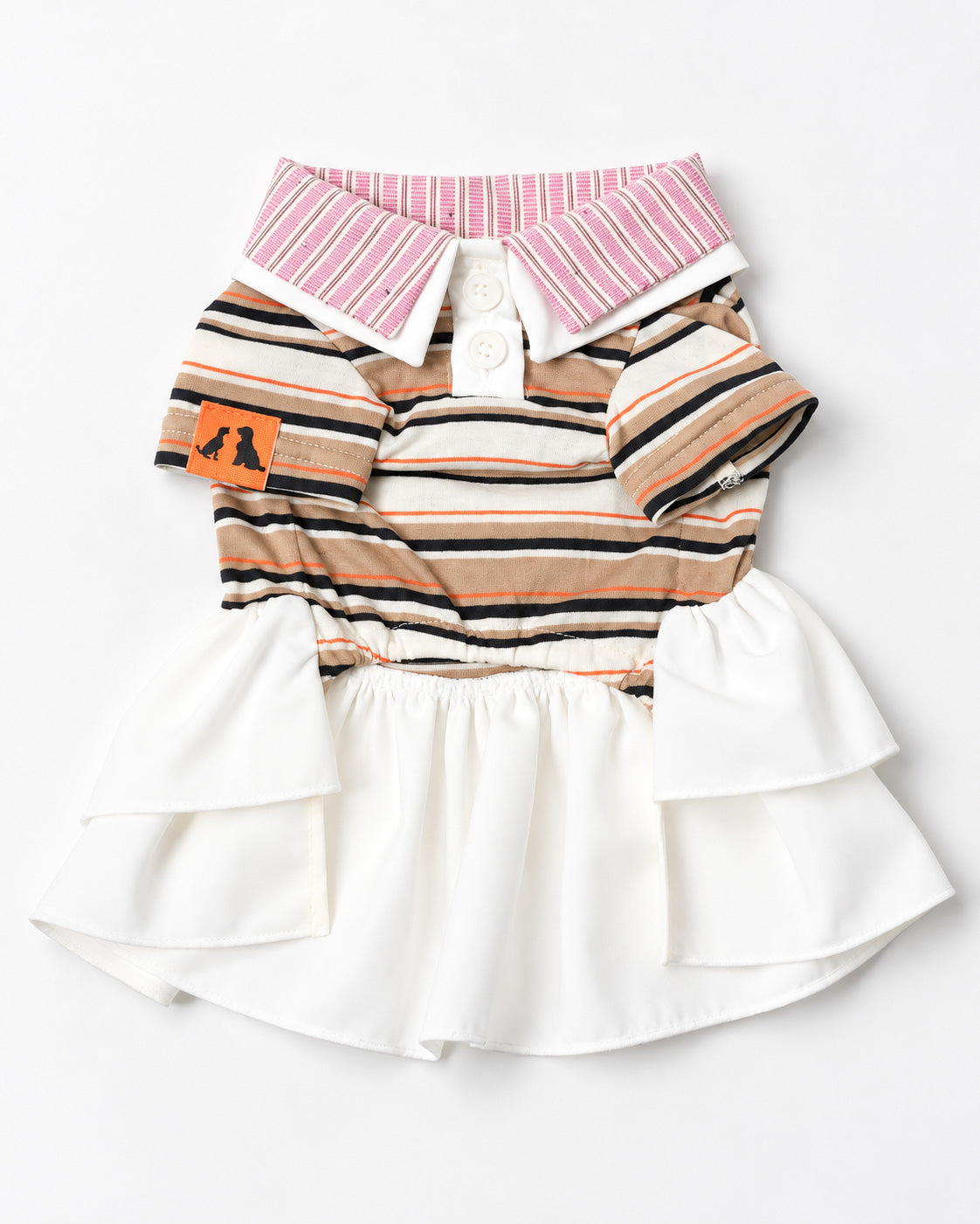 Double Collar Polo Dressーベージュ
